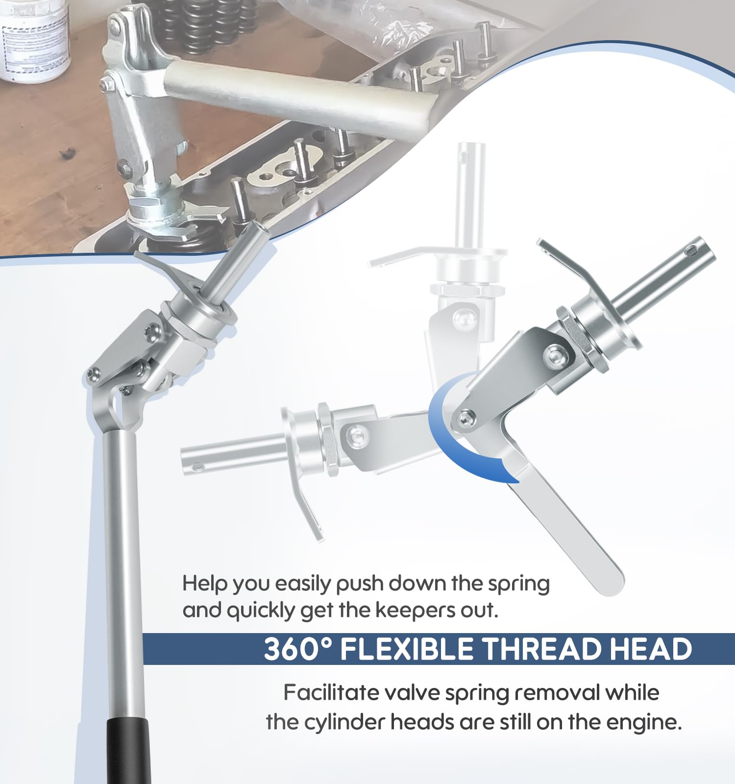 Camoo 66784 threaded head precision showing secure attachment benefit