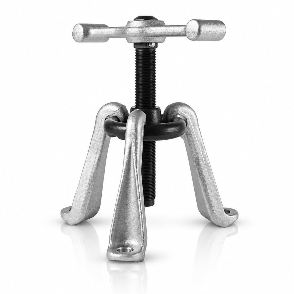 Camoo front view of assembled puller showing stable three-leg design and easy positioning
