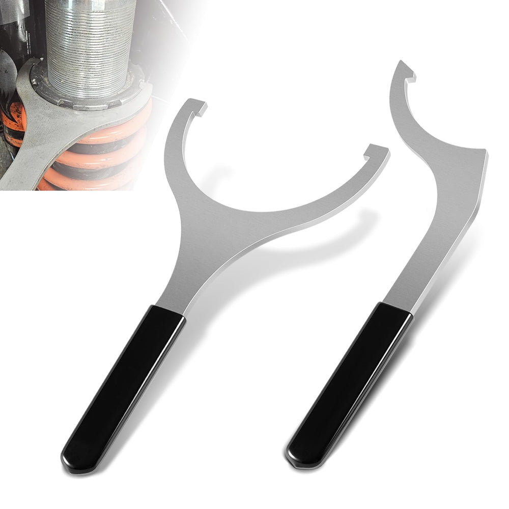 Camoo front view of spring preload spanner kit showing complete tool and grip benefit
