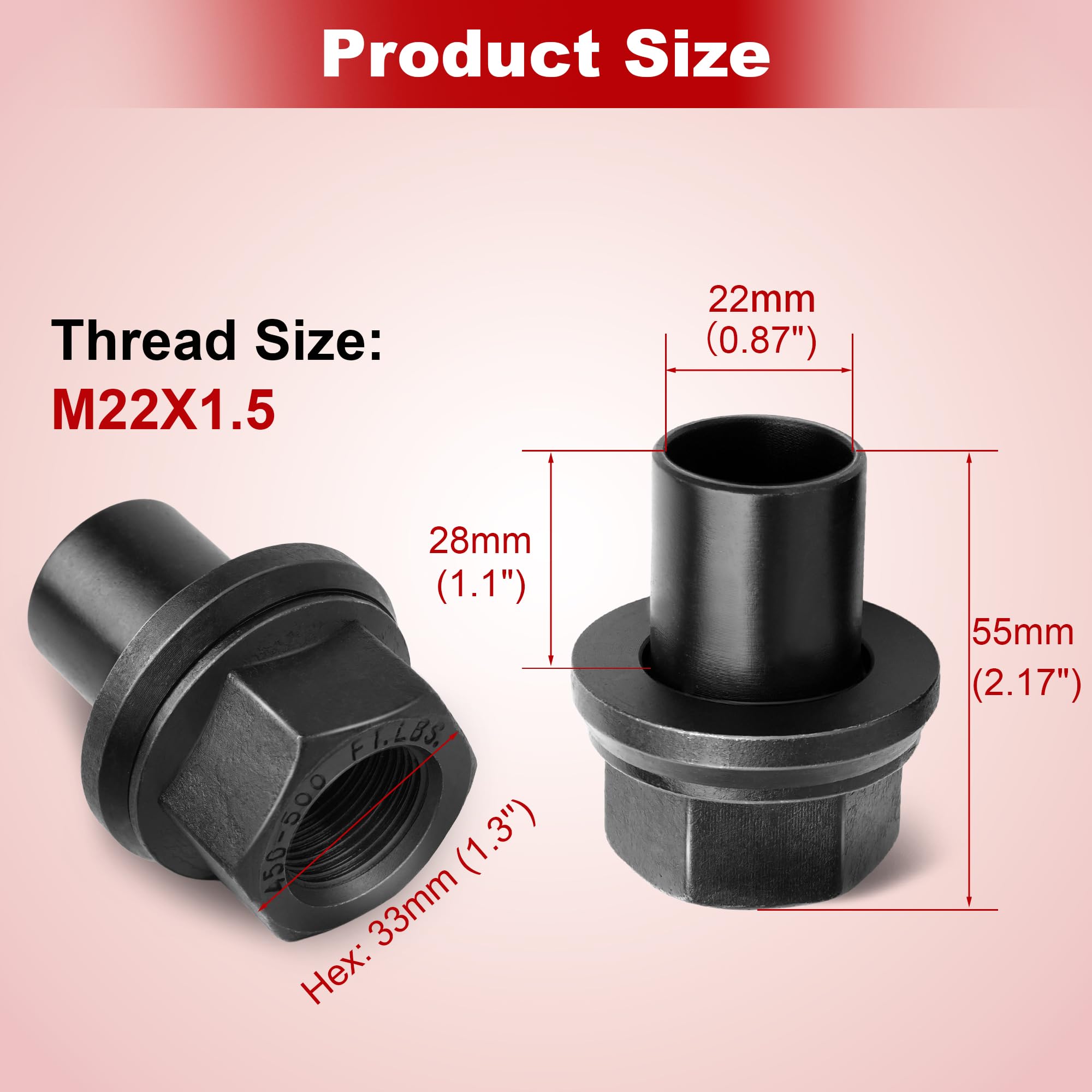 Camotokiit nuts beside ruler showing 28mm sleeve scale for confirmation