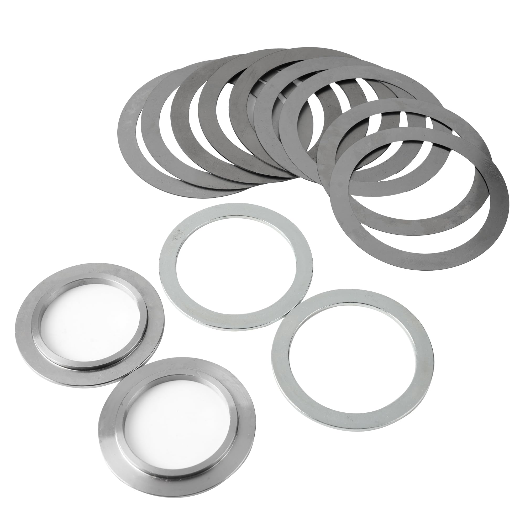Camotokiit shims in hand to show scale and ease of handling during differential rebuilds
