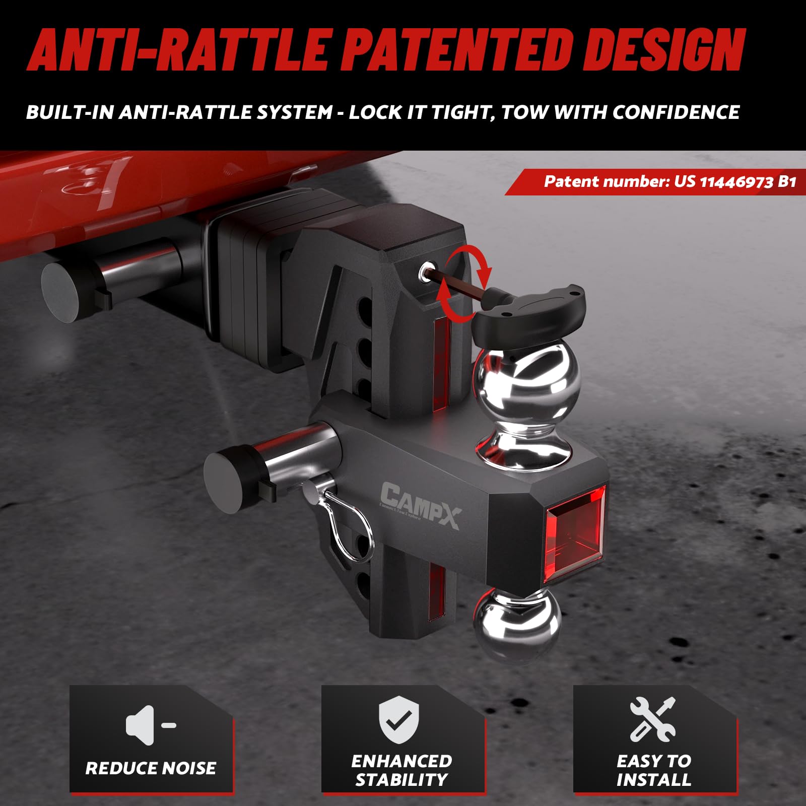 CAMPX aluminum finish detail highlighting corrosion resistance and lightweight benefit
