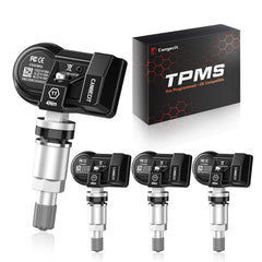 Cangecit front packaging showing 4 pre-programmed TPMS sensors and benefits