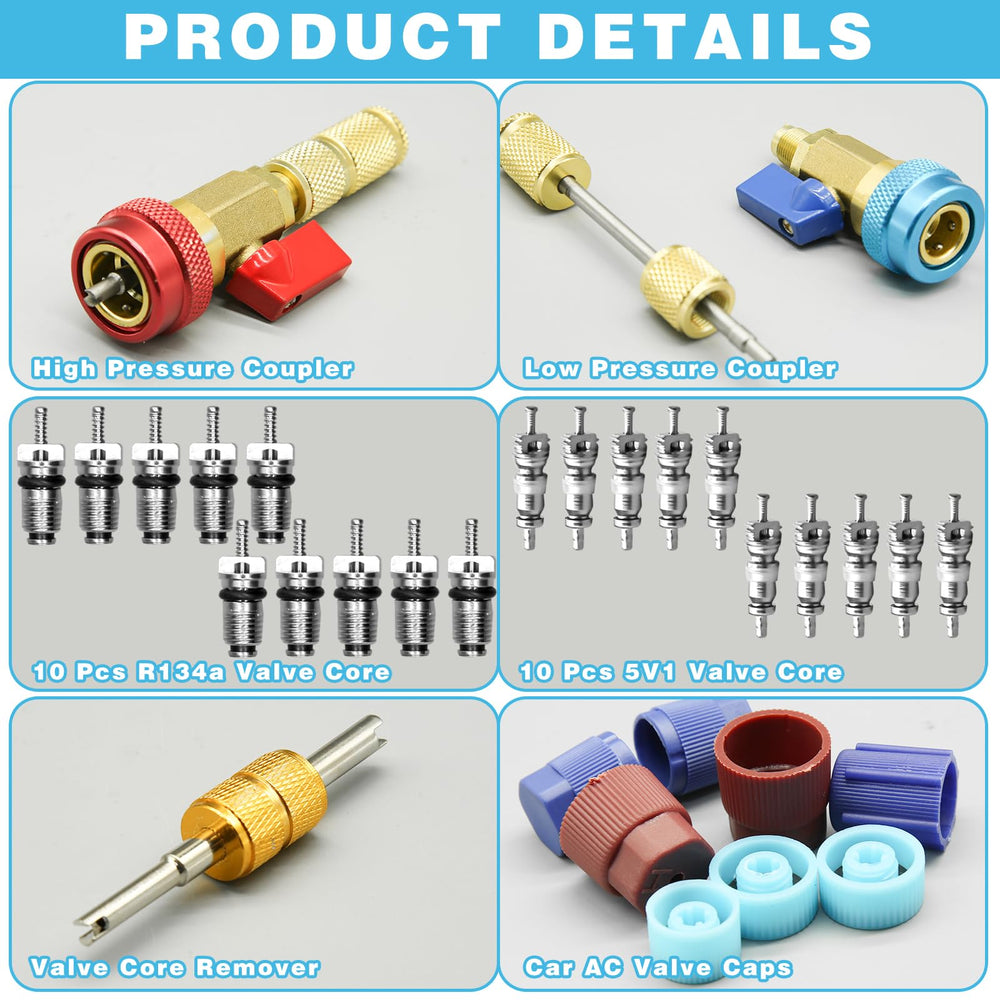 CANIPHA low‑pressure blue quick connector closeup showing precise fit and easy identification