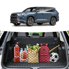 Canvcle front view installed in Grand Highlander showing organized cargo benefit