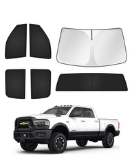 Canvcle front windshield cover installed showing complete sun protection