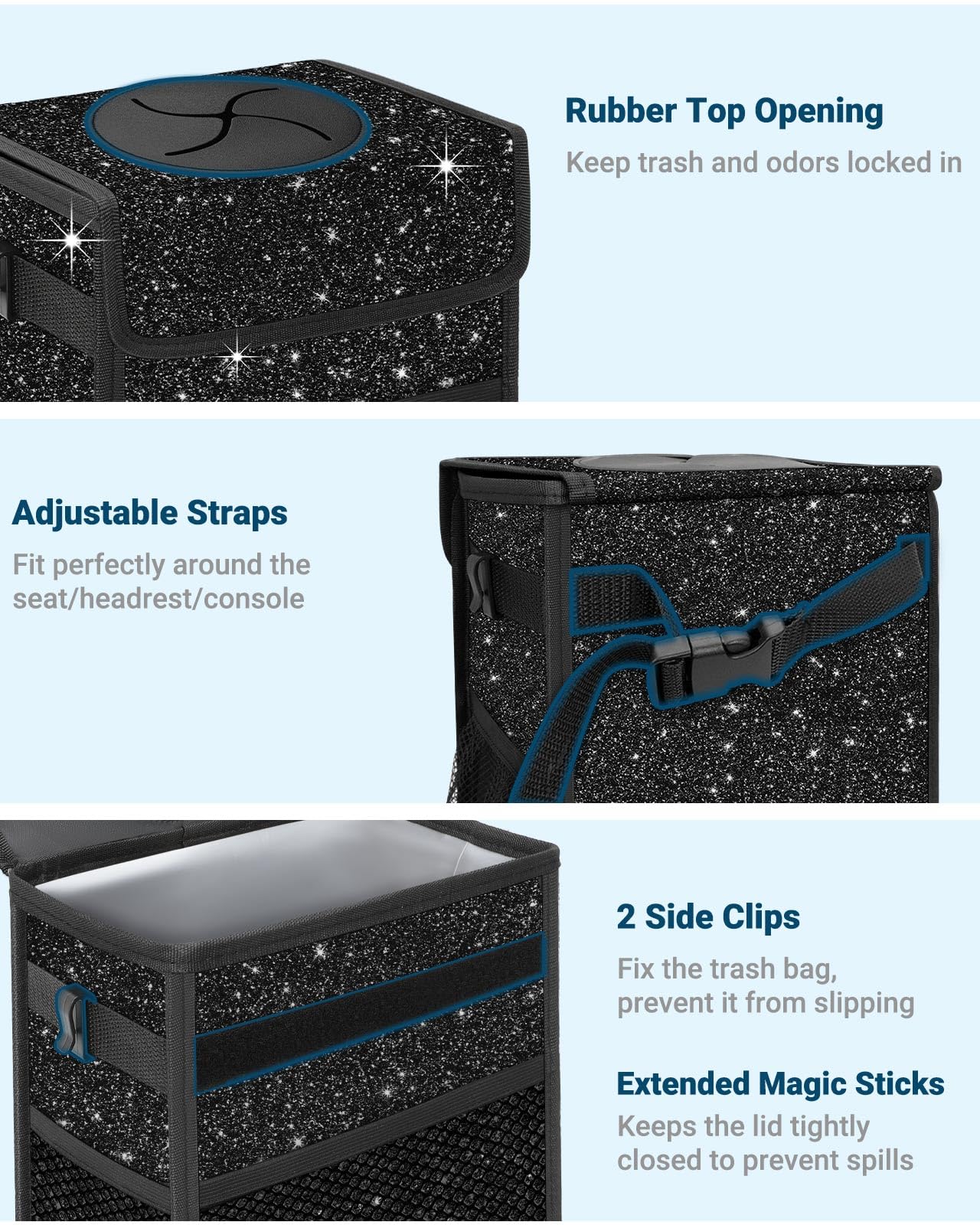 Capolo interior leakproof lining visible for easy-clean benefit