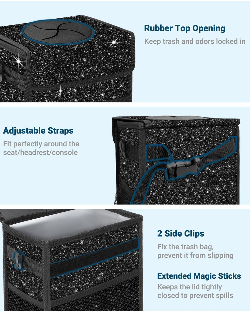 Capolo interior leakproof lining visible for easy-clean benefit