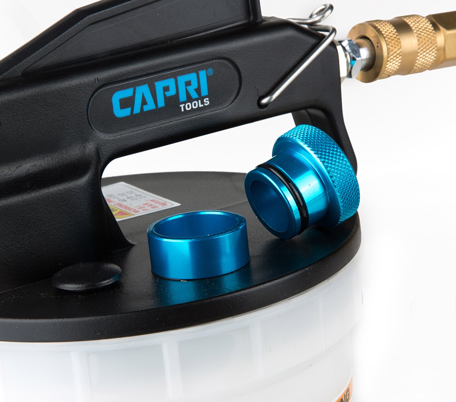 Capri Tools parts laid out in workshop setting showing organized, ready-to-use kit