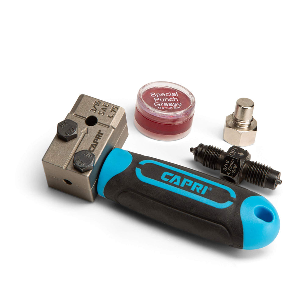 Capri Tools front view showing compact flaring tool for faster flares