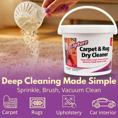 Capture powder texture closeup showing absorbent granules benefit