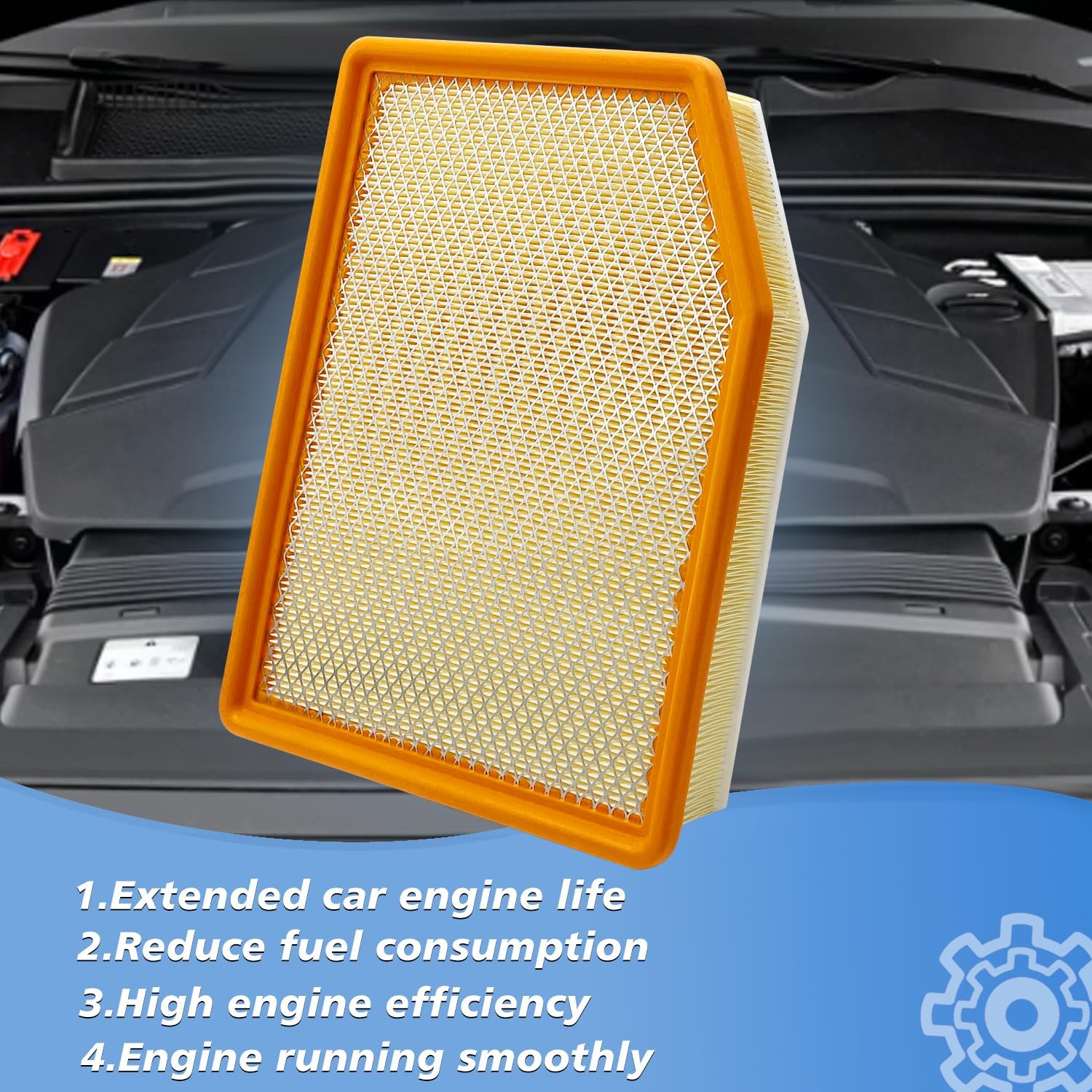 Capume engine filter beside oil cap for scale illustrating size and compatibility for proper installation