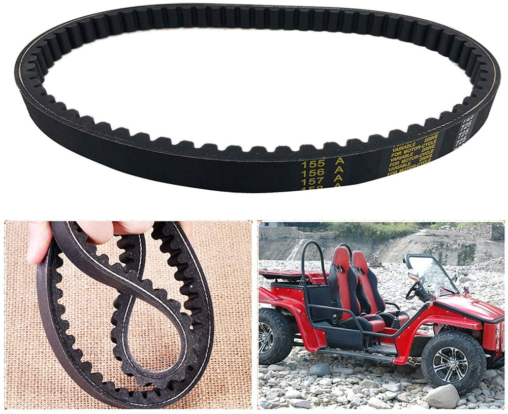 caqeg 725 V-belt laid flat illustrating correct length for dependable drive