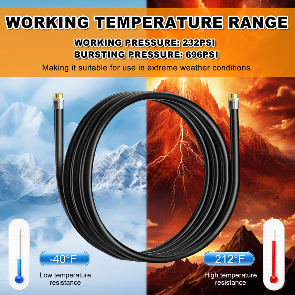 caqeg hose bent to show minimum radius, demonstrates kink resistance