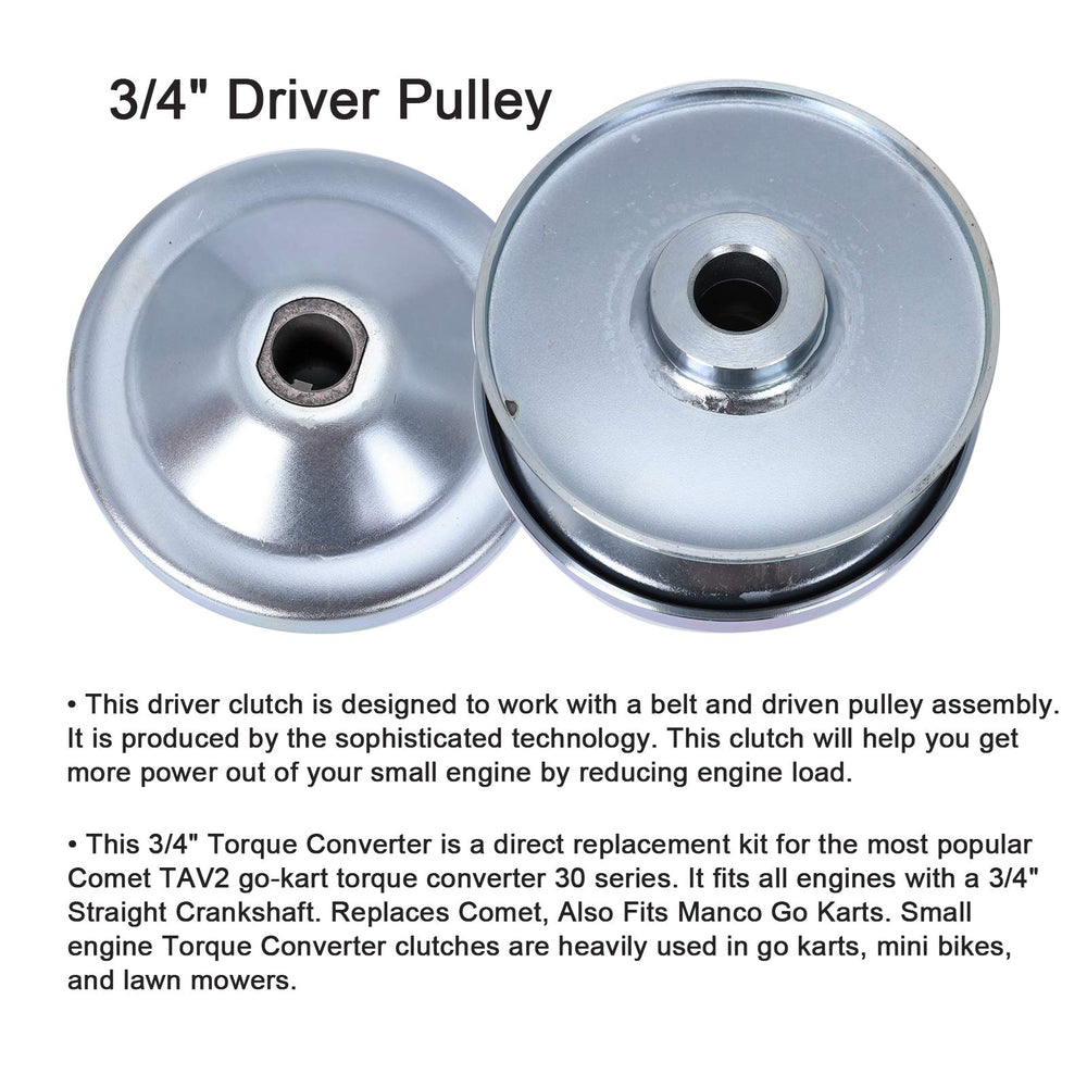 caqeg driver clutch keyway closeup showing 3/16 inch keyway for positive engagement