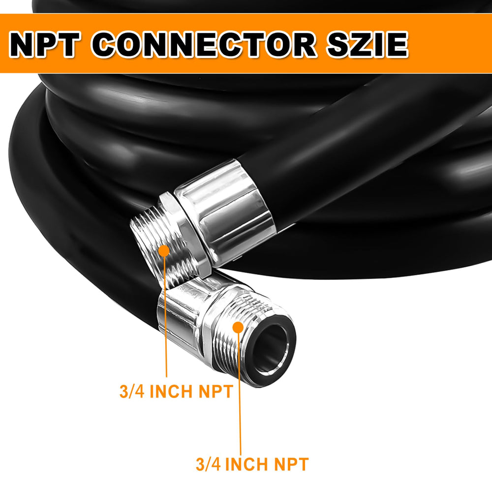 caqeg hose connected to pump outdoors, demonstrates reliable fuel transfer