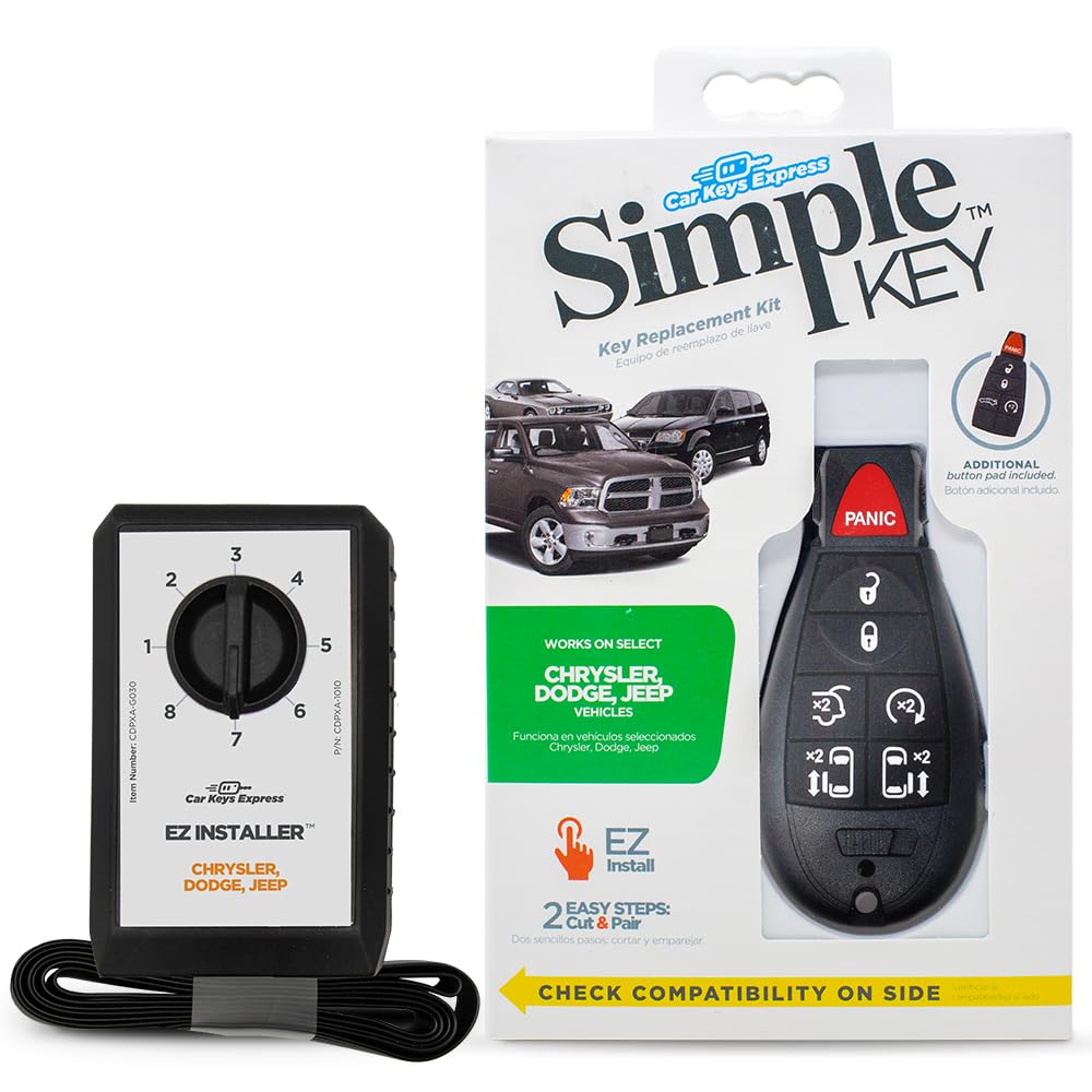 Car Keys Express front view of replacement fob showing interchangeable keypad and ready fit