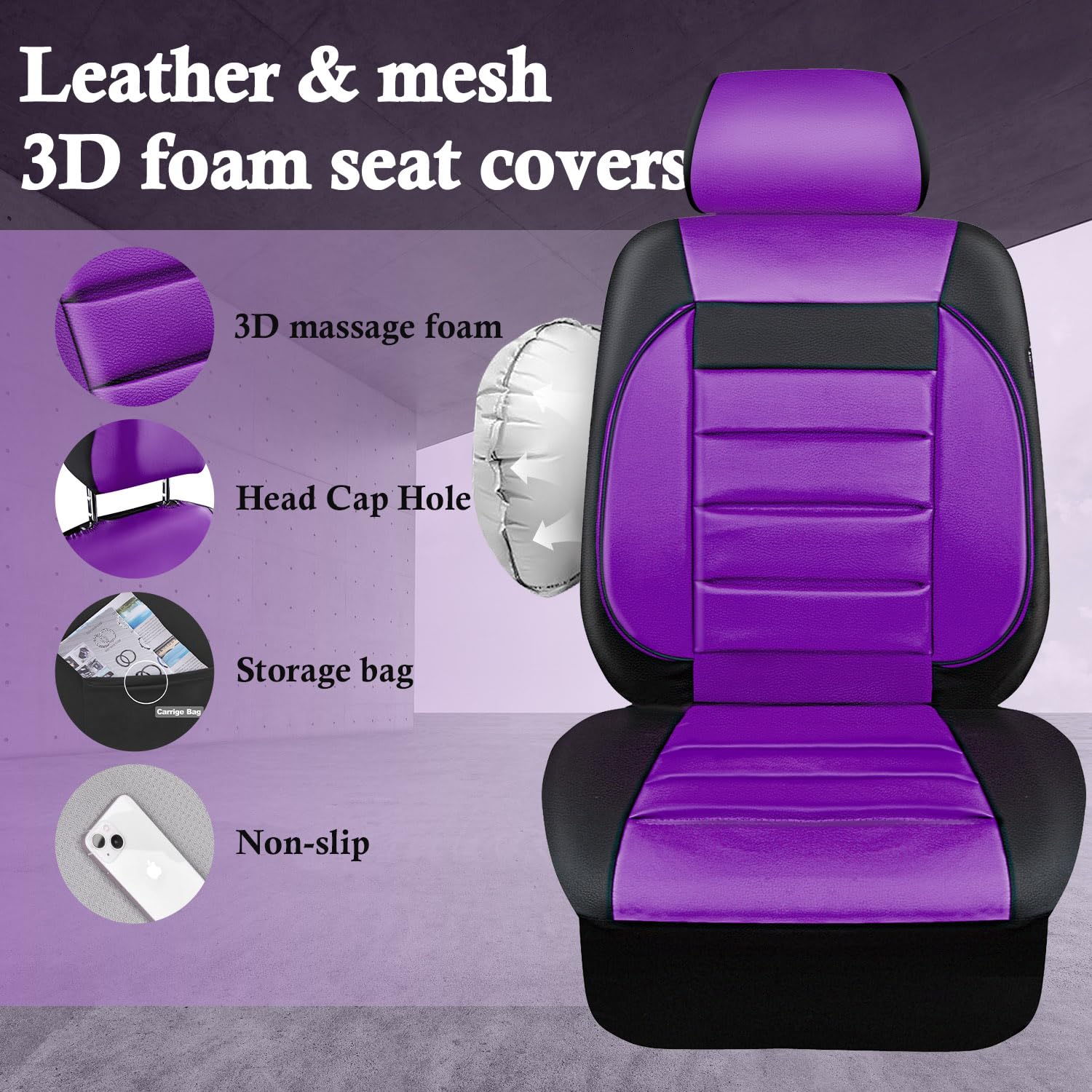 CAR PASS 3D foam side profile showing added seat support