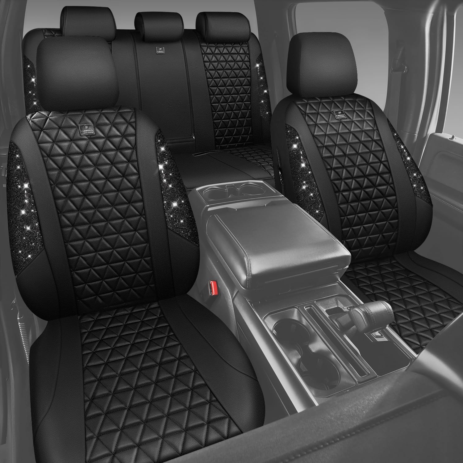 CAR PASS anti-slip backing detail securing covers for safe driving