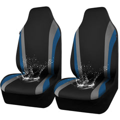 CAR PASS packaging showing two AquaShield front seat covers and quick install benefit