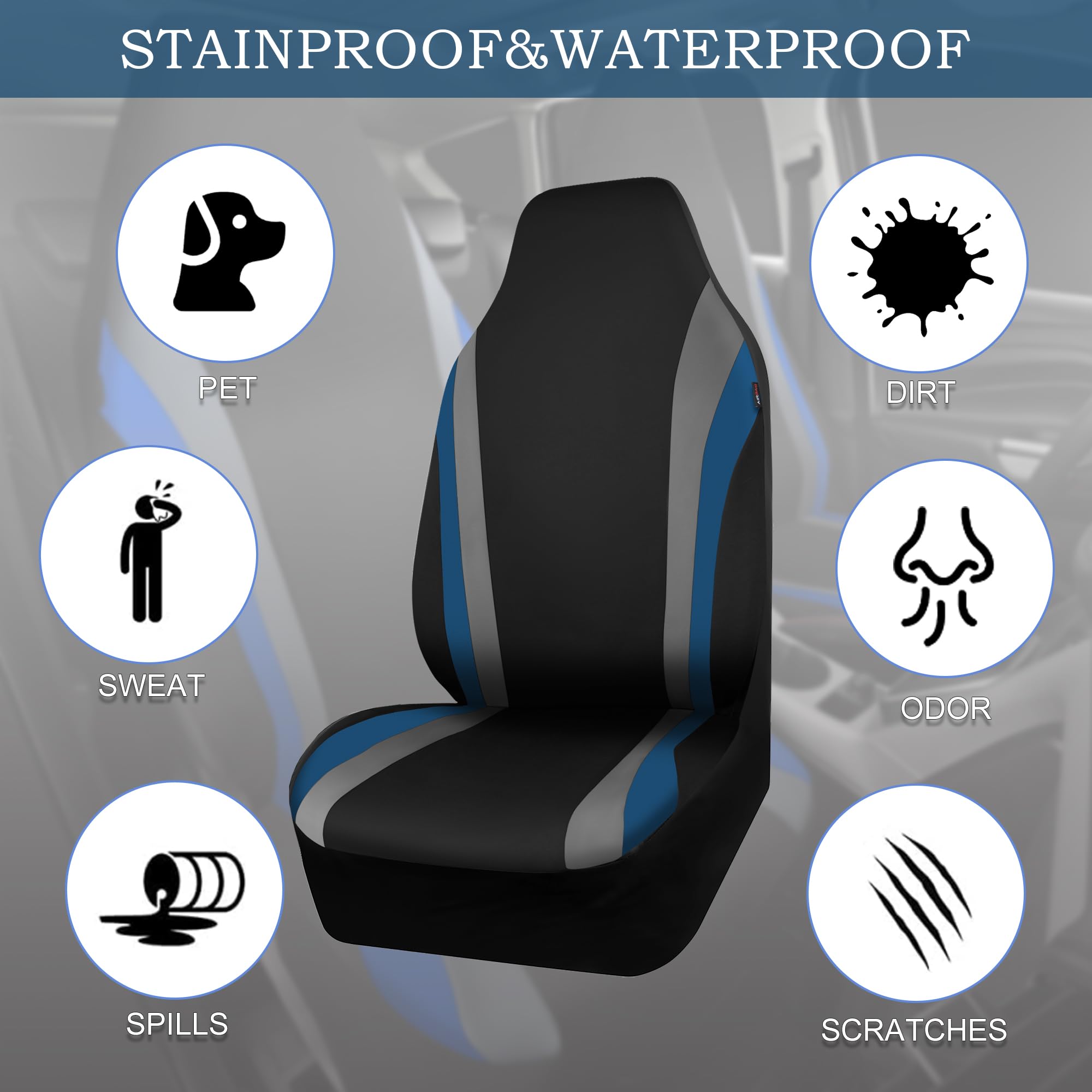 CAR PASS seam detail at seat side showing airbag compatibility and safety-conscious design