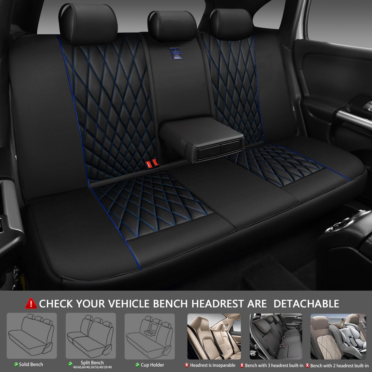 CAR PASS close-up diamond stitch highlighting luxury texture and durability