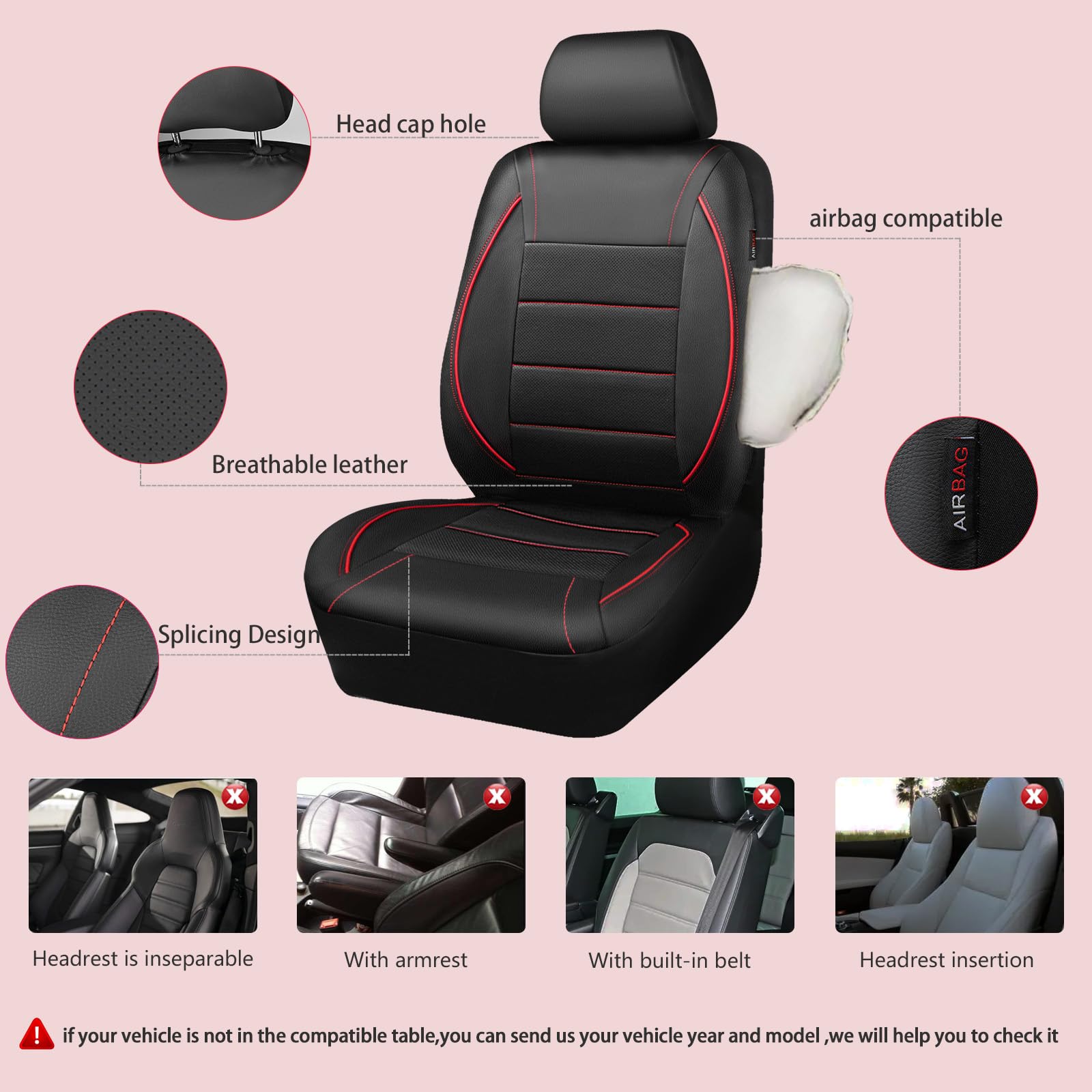 CAR PASS close-up of PU leather texture offering luxury look and easy cleaning