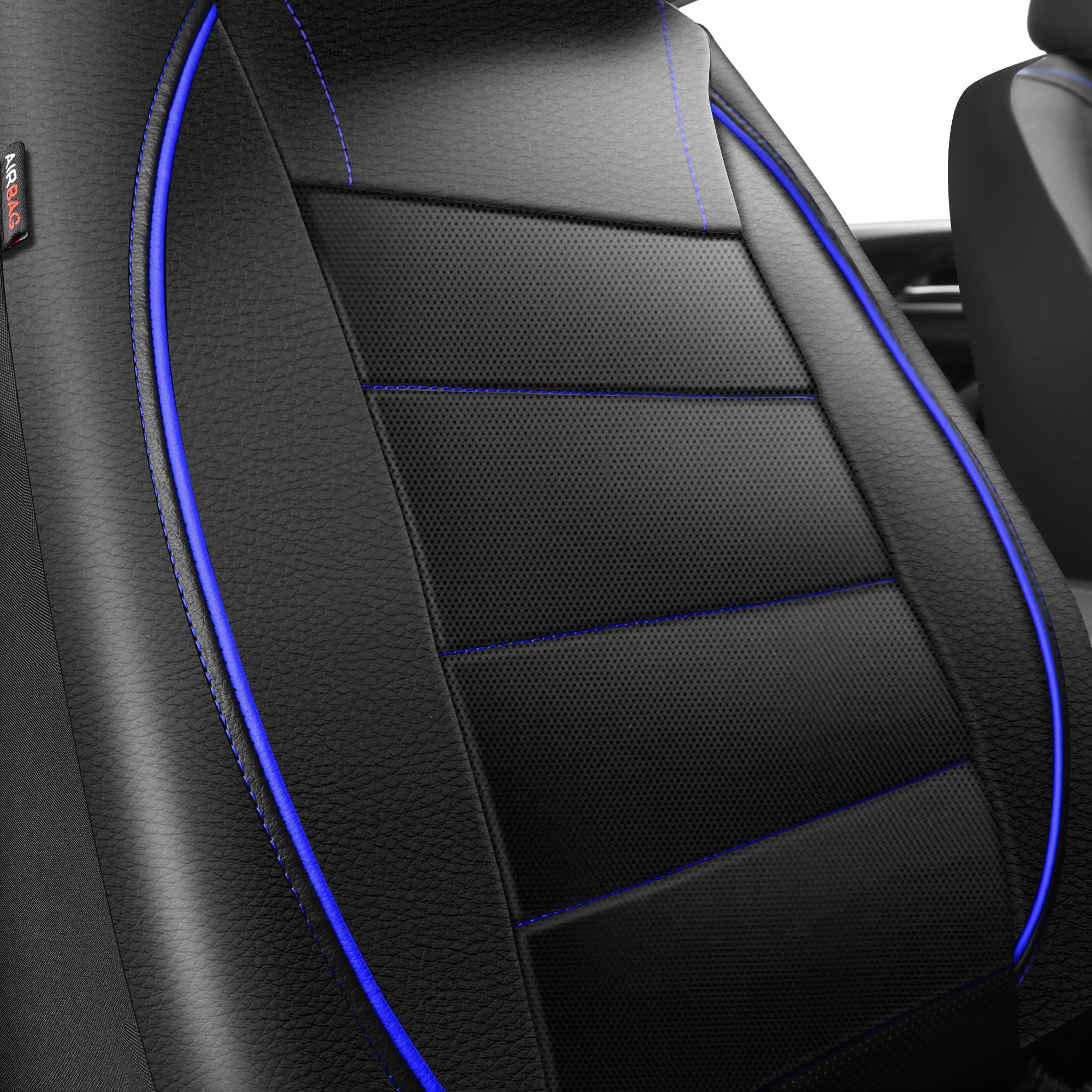 CAR PASS close-up of PU leather texture highlighting durable, odor-free finish