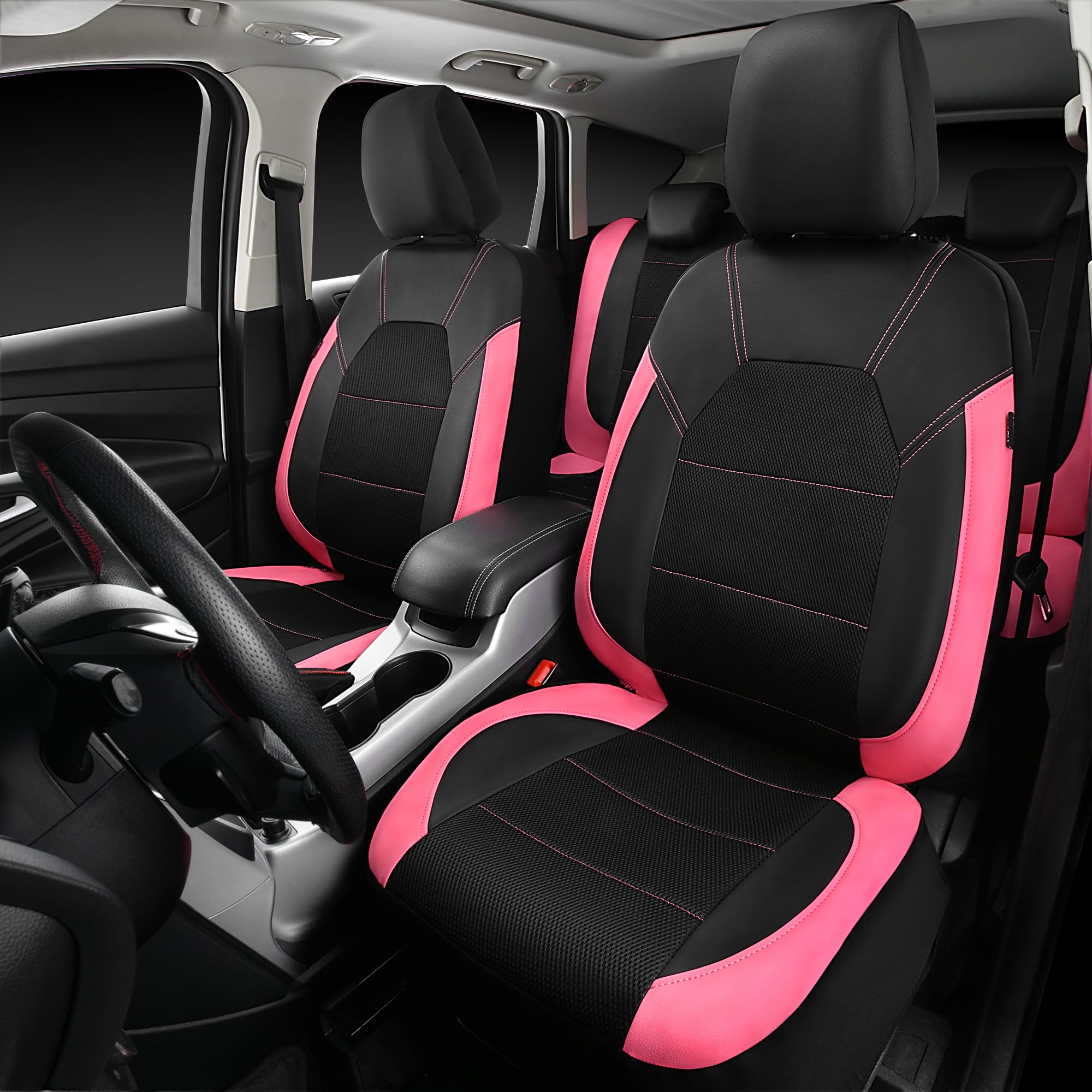 CAR PASS close-up of quilted leather texture offering breathable comfort