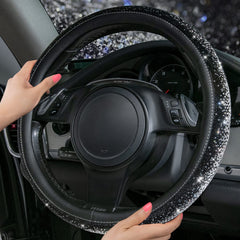 CAR PASS close-up of rhinestones showing secure craftwork and dazzling shine