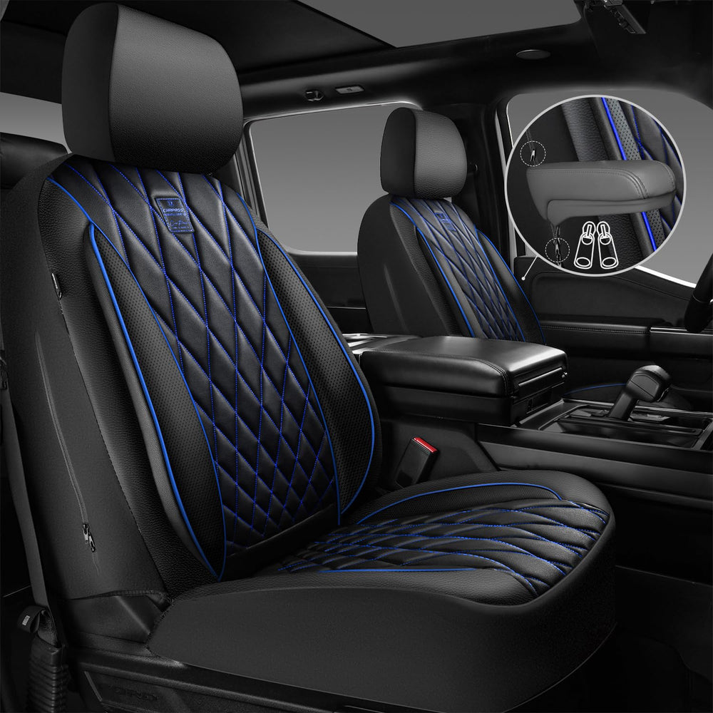 CAR PASS diamond stitching close-up highlighting durable luxury finish