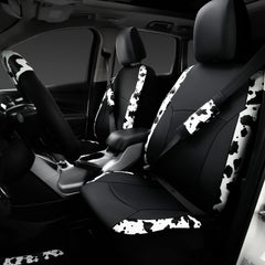 CAR PASS floor mats cow print protecting floors from dirt and spills