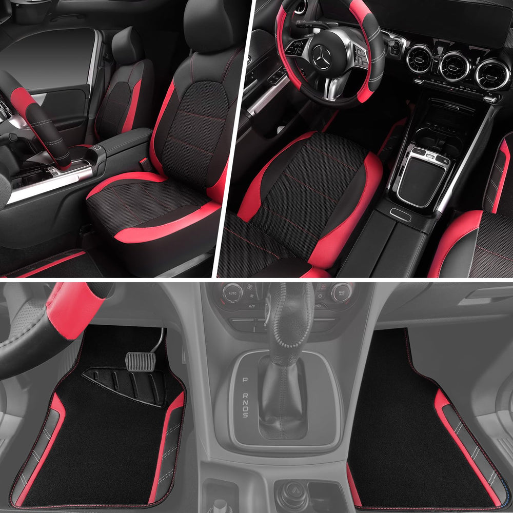CAR PASS four-piece floor mats arranged to show waterproof stripes
