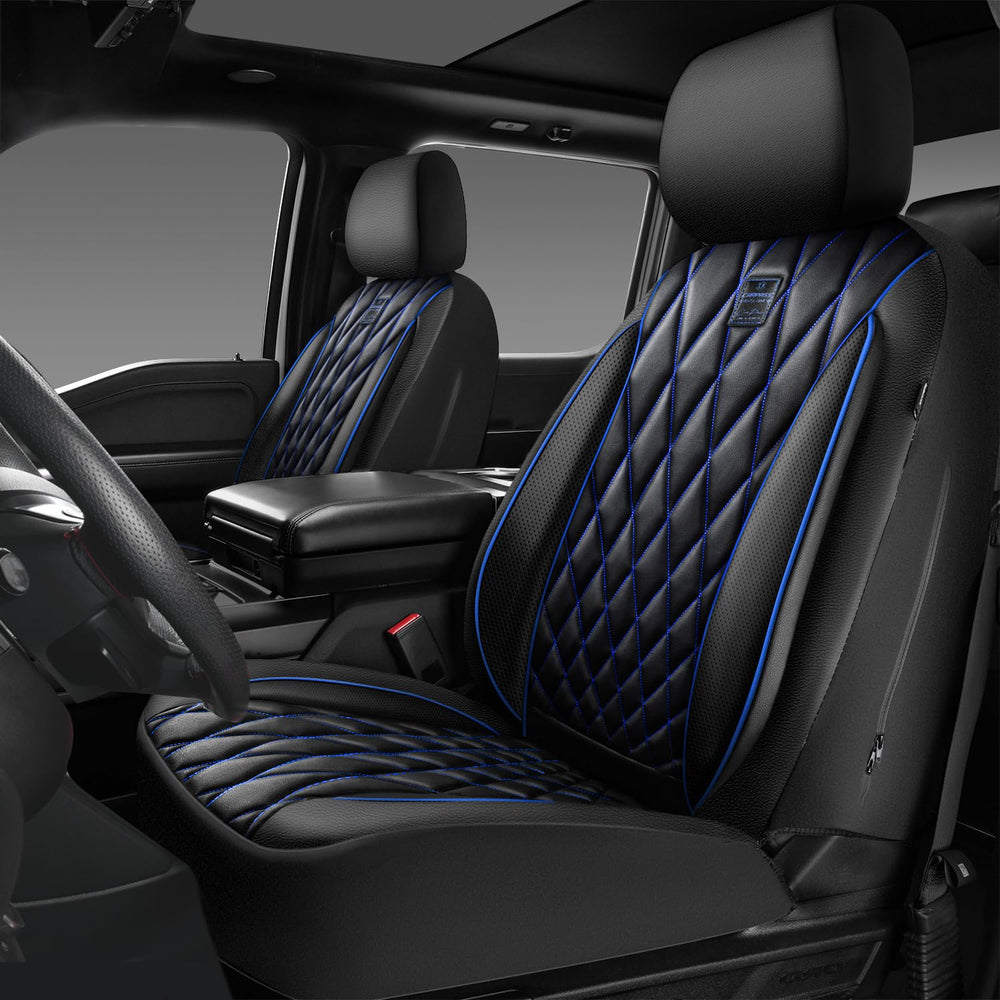 CAR PASS front seat cover installed view showing elegant protection
