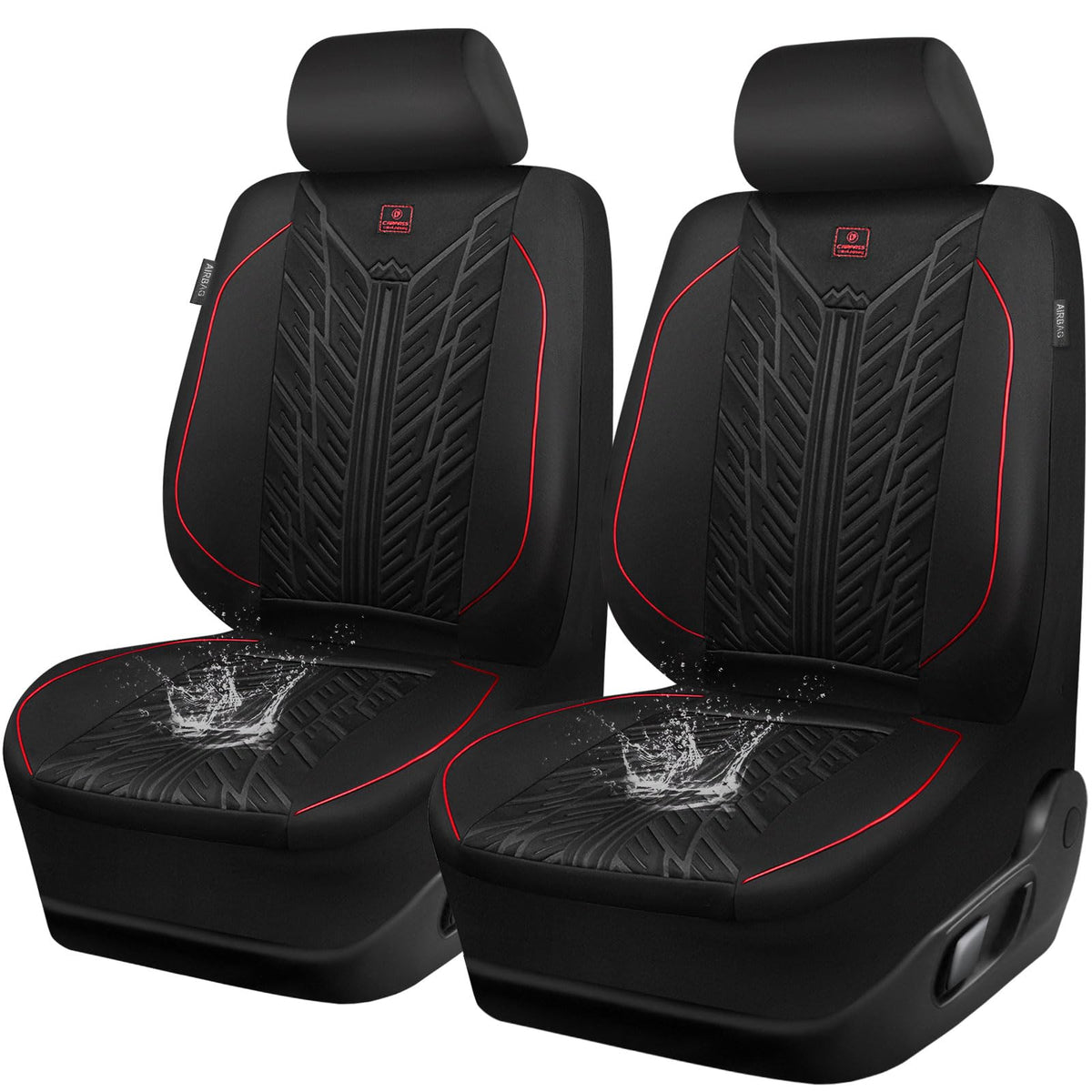 CAR PASS front seat cover full view showing waterproof protection and sleek look