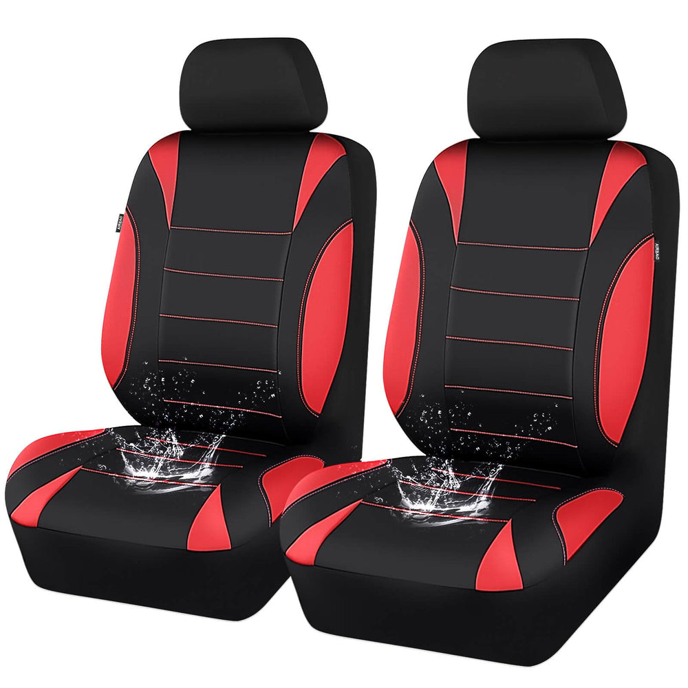 CAR PASS front seat cover full view showing waterproof protection and sporty style