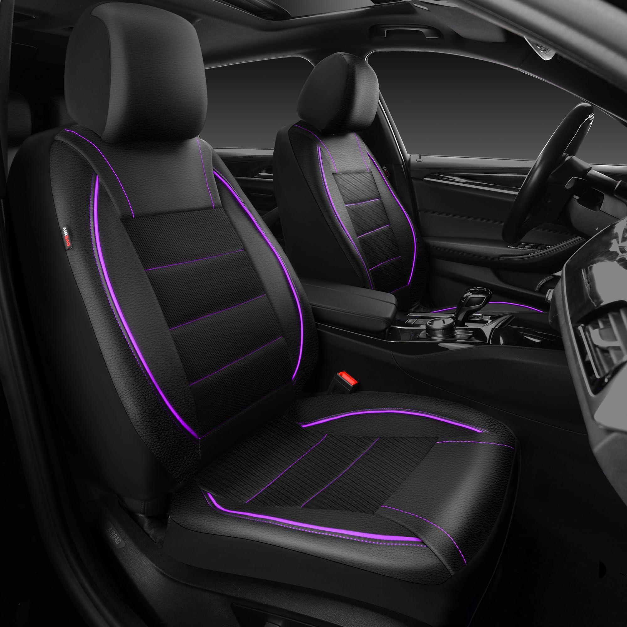 CAR PASS front seat cover full view showing fit and style benefit