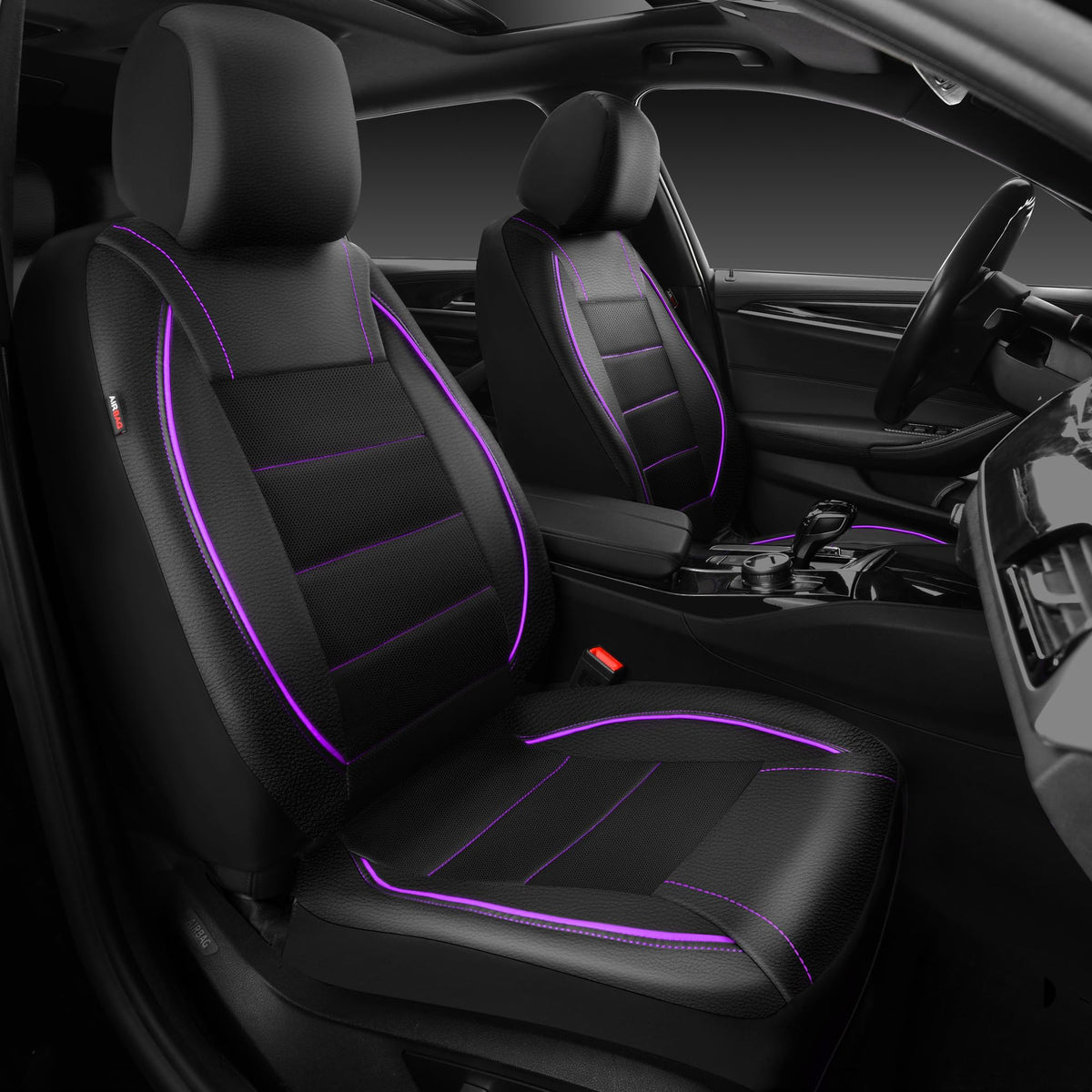 CAR PASS front seat cover full view showing fit and style benefit