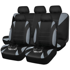 CAR PASS front seat covers full view showing sporty black and gray protection