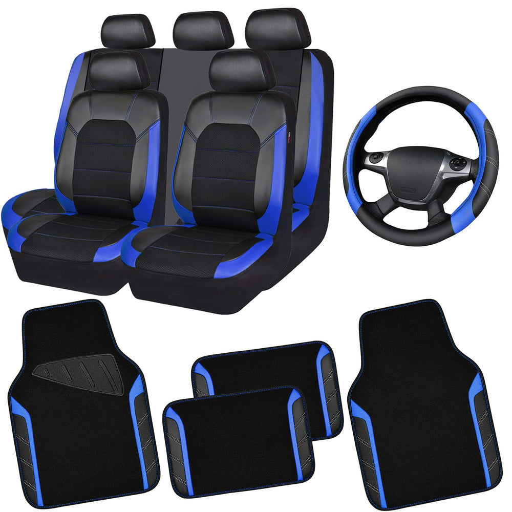 CAR PASS front seat covers full view showing sporty protection and easy cleaning