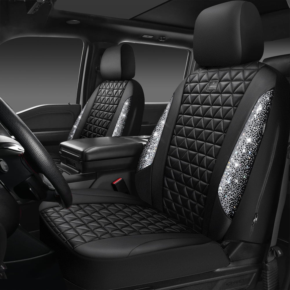 CAR PASS front seat full view showing glittery protection and stylish upgrade