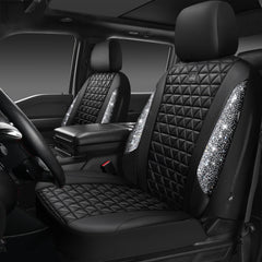 CAR PASS front seat full view showing glittery protection and stylish upgrade