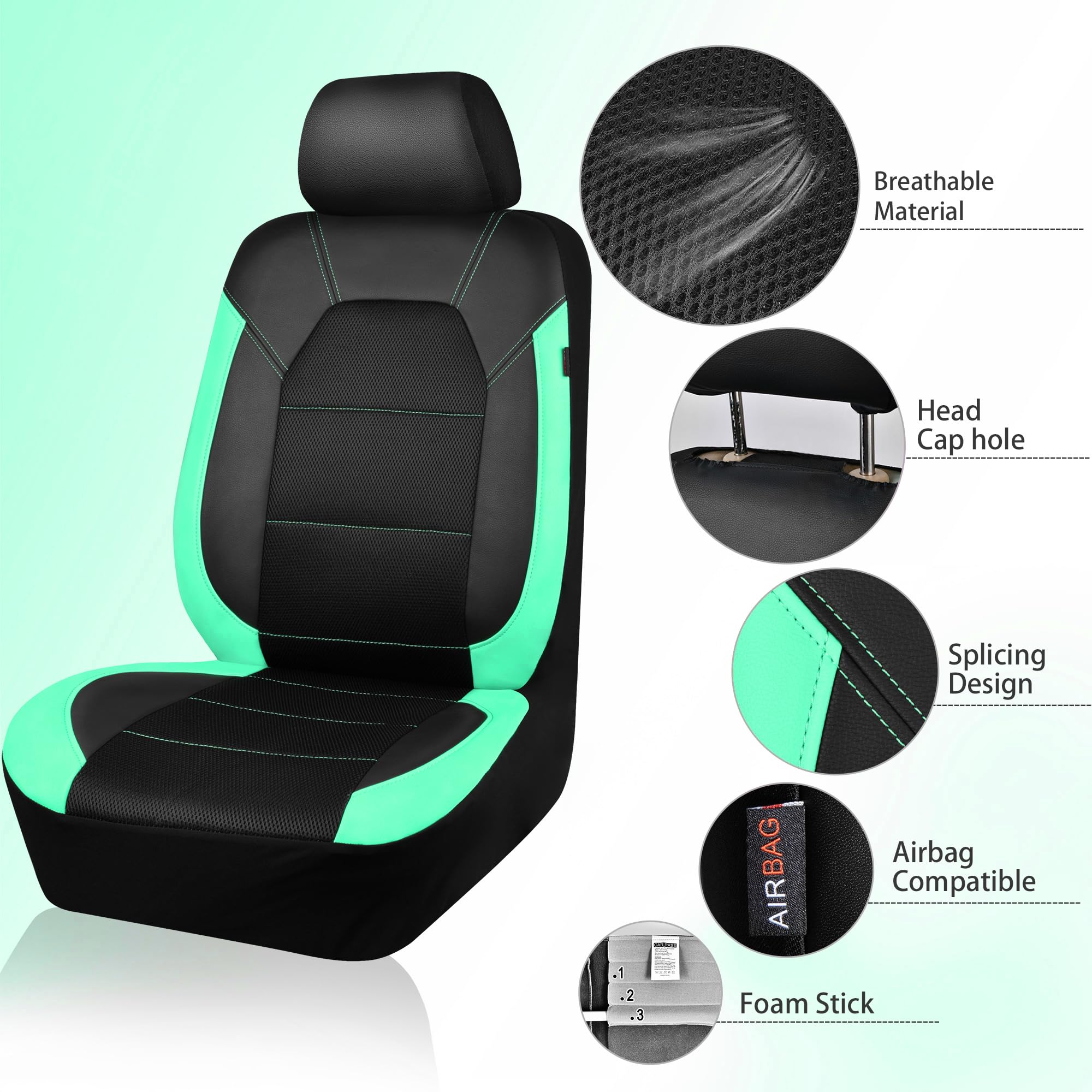 CAR PASS headrest with reserved airbag opening for safe deployment