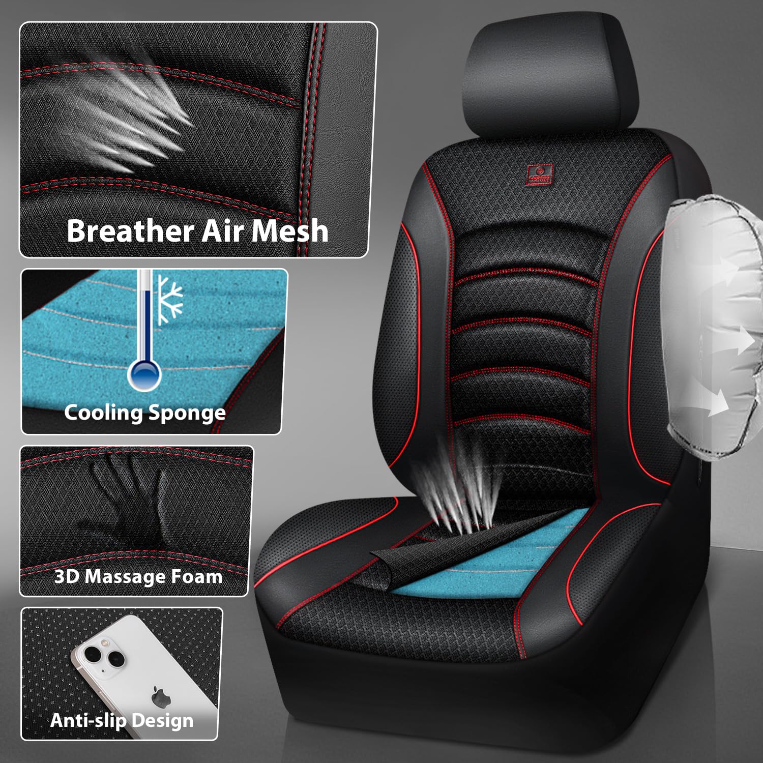 CAR PASS headrest and reserved airbag opening for safe deployment