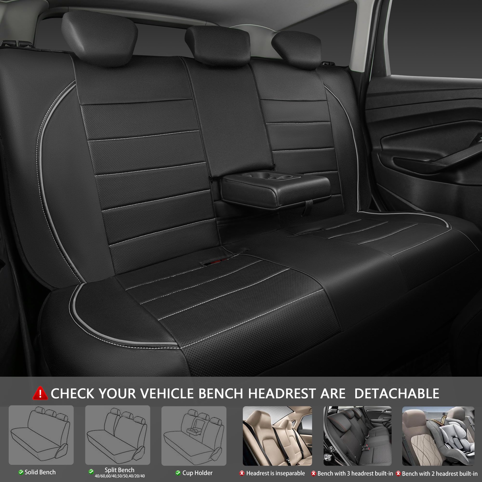 CAR PASS headrest and belt cutouts providing easy access benefits