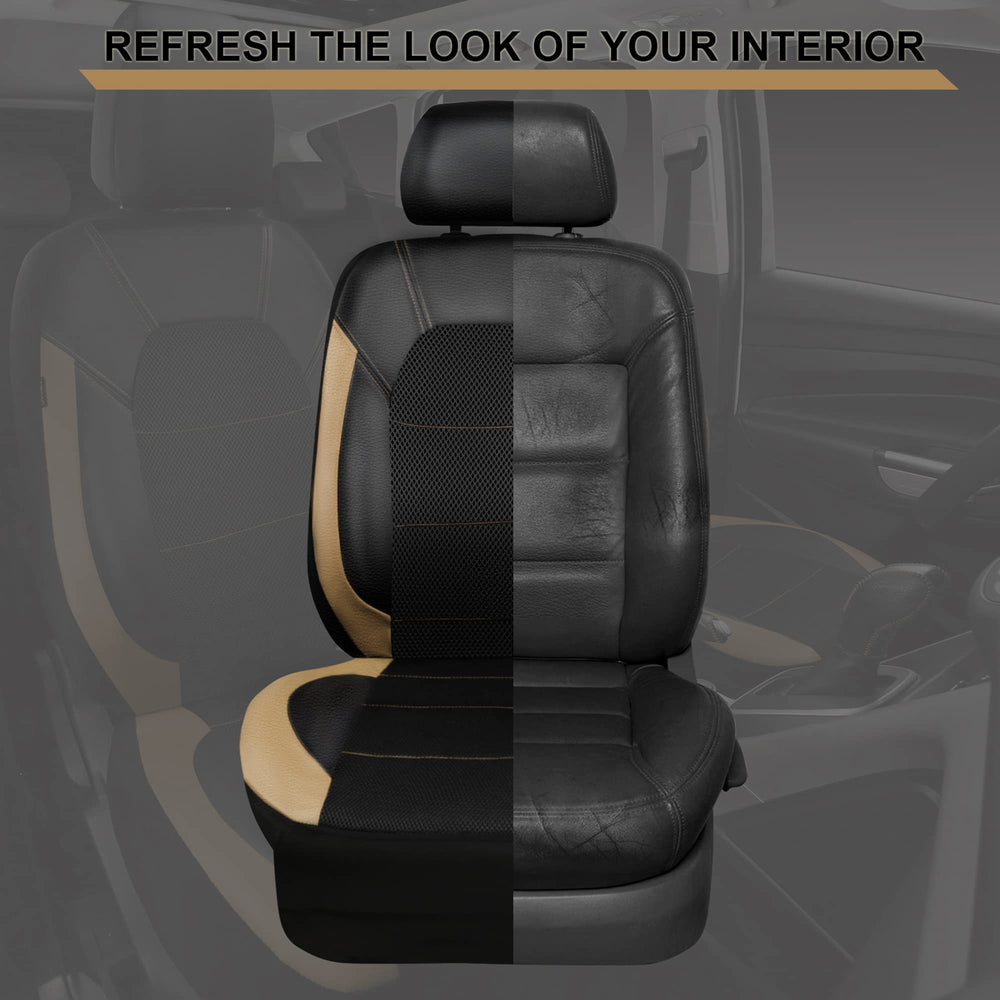 CAR PASS headrest and seatbelt cutouts showing easy access and safety