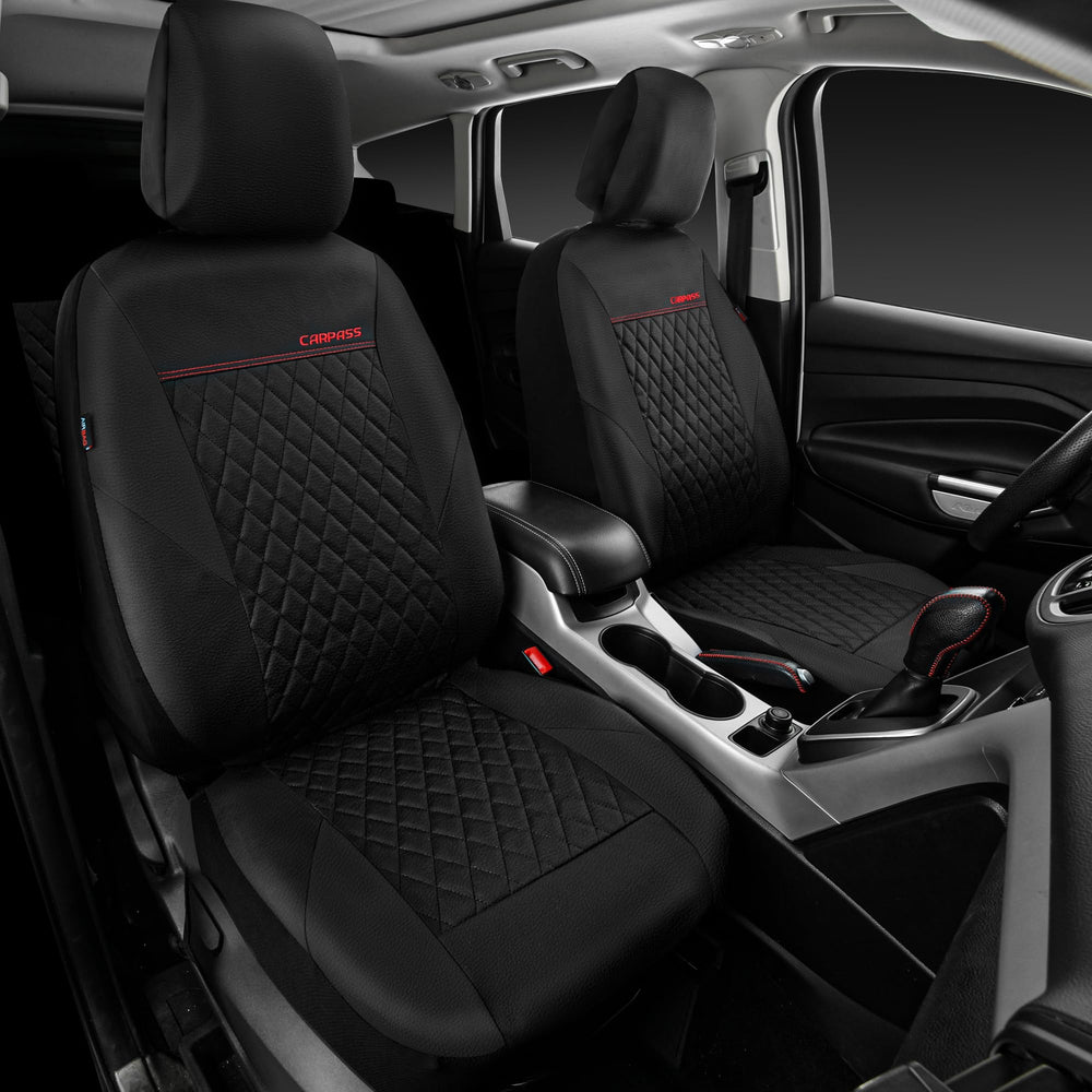 CAR PASS headrest and stitching detail highlighting durable construction
