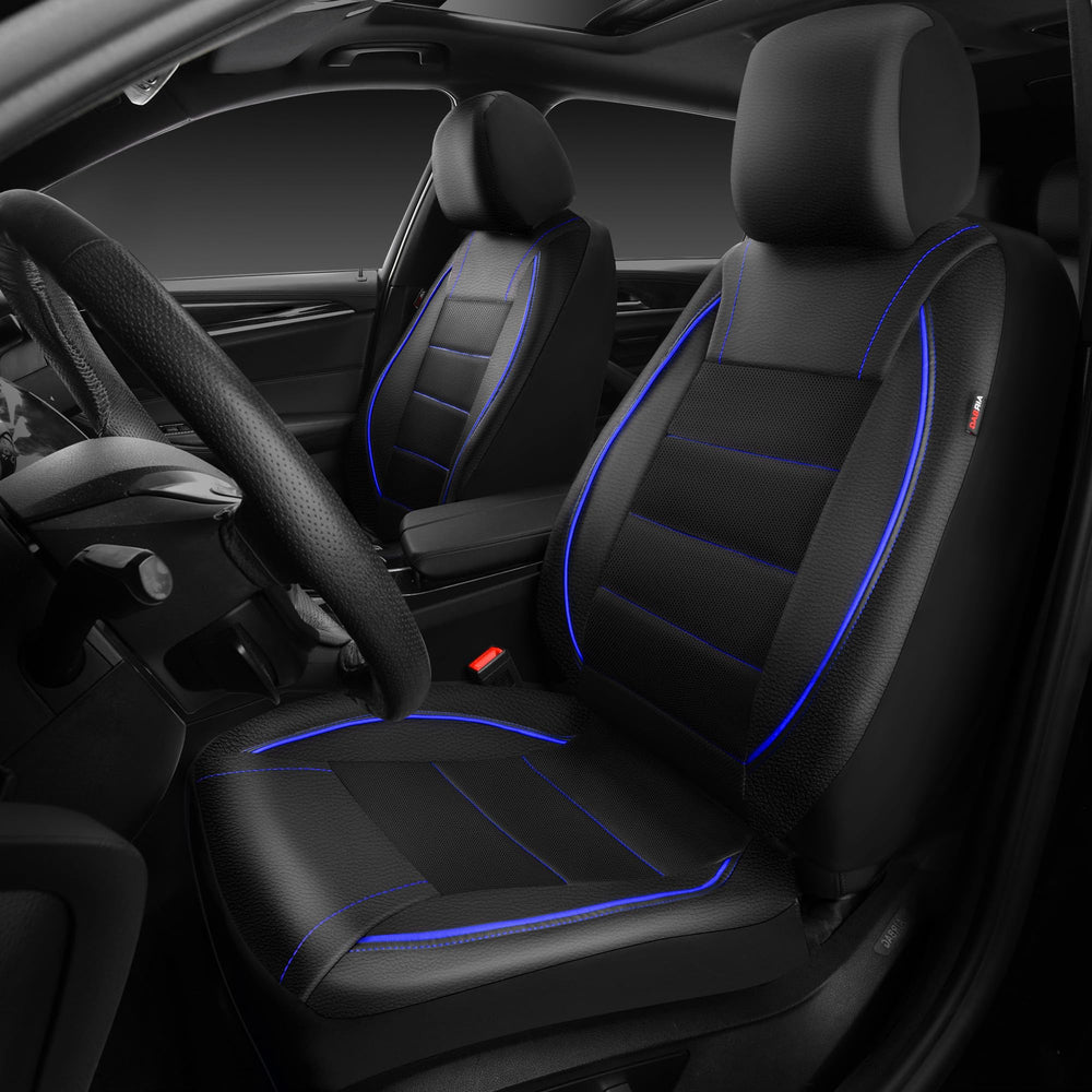 CAR PASS headrest covers with reserved openings for quick reattachment