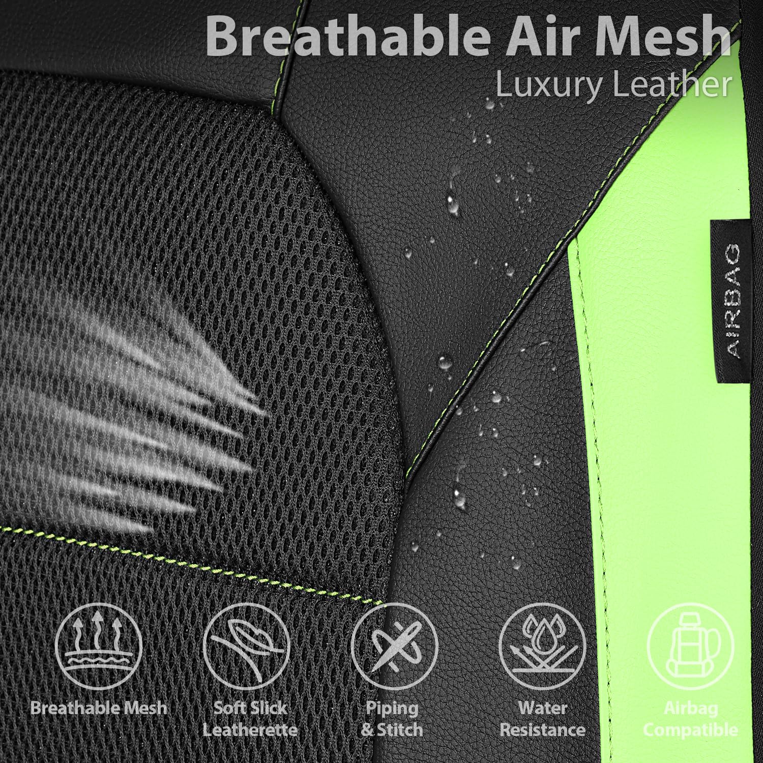 CAR PASS installed front seat covers inside a vehicle demonstrating neat fit and style