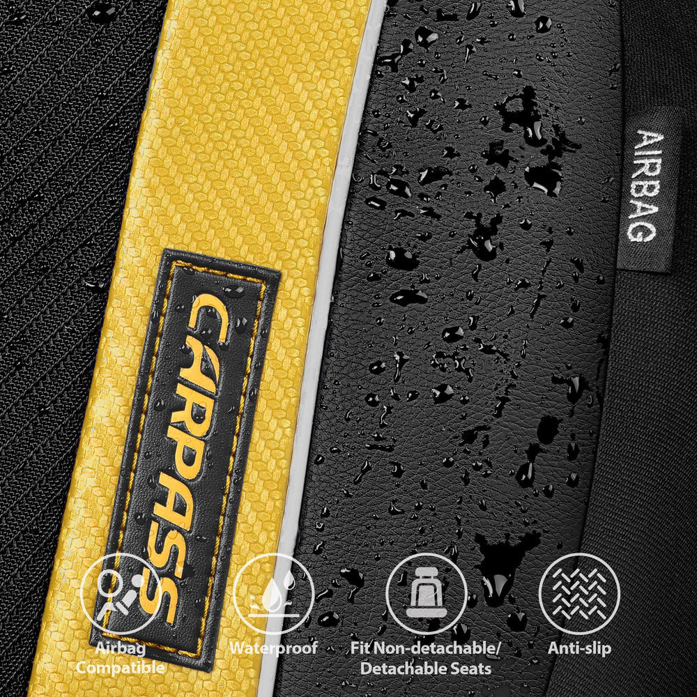 CAR PASS covers installed in SUV front seats showing neat fit and protection